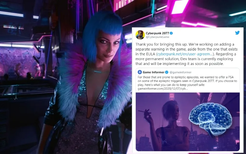 Cyberpunk 2077 in epilepsija